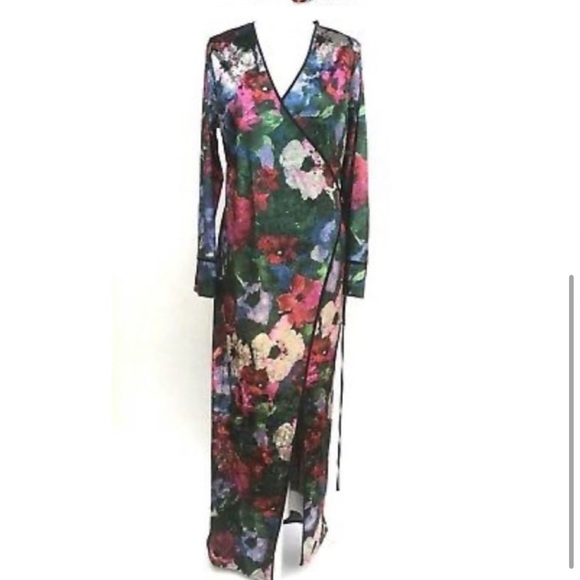 Floral Tropical Wrap Dress - Resort Wear NWOT - Picture 2 of 4